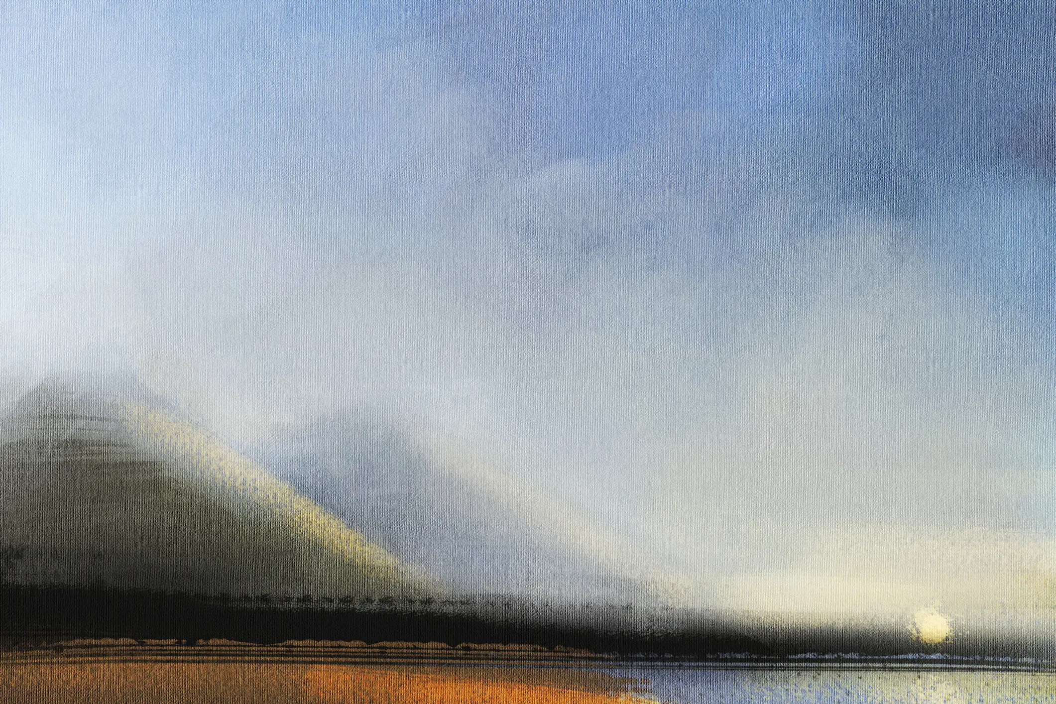 Abstract impressionism. Landscape. Modern painting. Hand-drawn illustration.