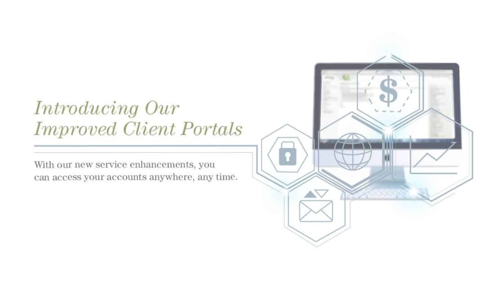 Banner image announcing updates to First Western's client portals