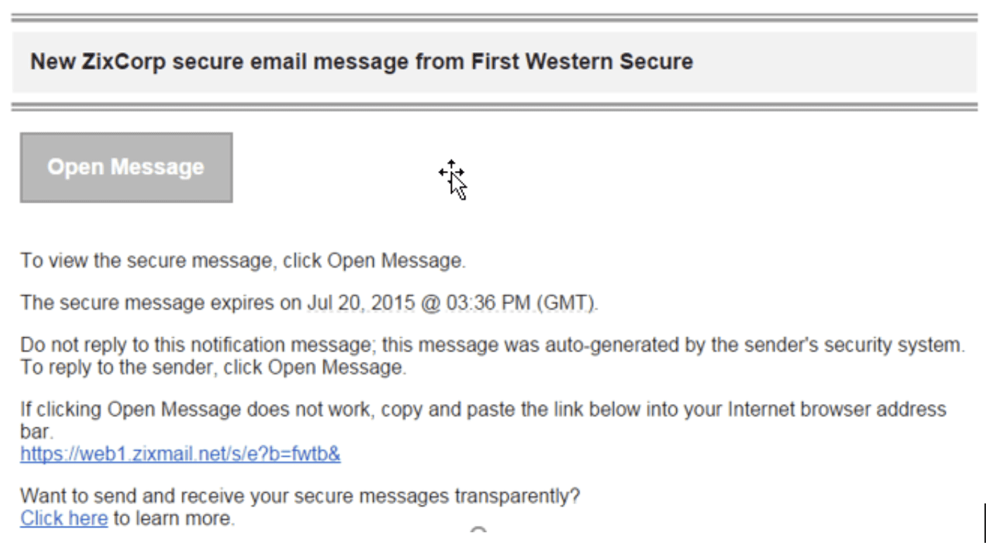 You can safely send Non Public Information NPI to First Western Trust