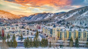 Ariel view of Vail Colorado