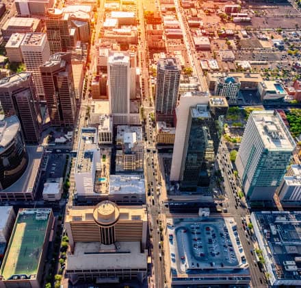 Arial photo of Phoenix, AZ