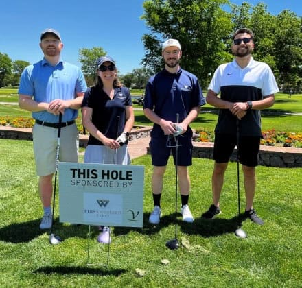 First Western Trust Boulder Colorado associates at a golf sponsorship event