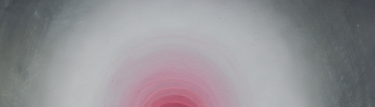 First Western Art Piece, pink half circle with gray background
