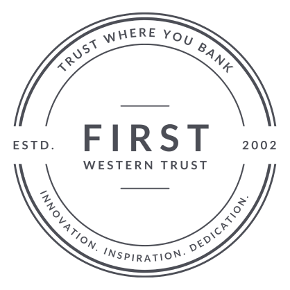The First Western Trust 20 year badge celebration their innovation, inspiration and dedication
