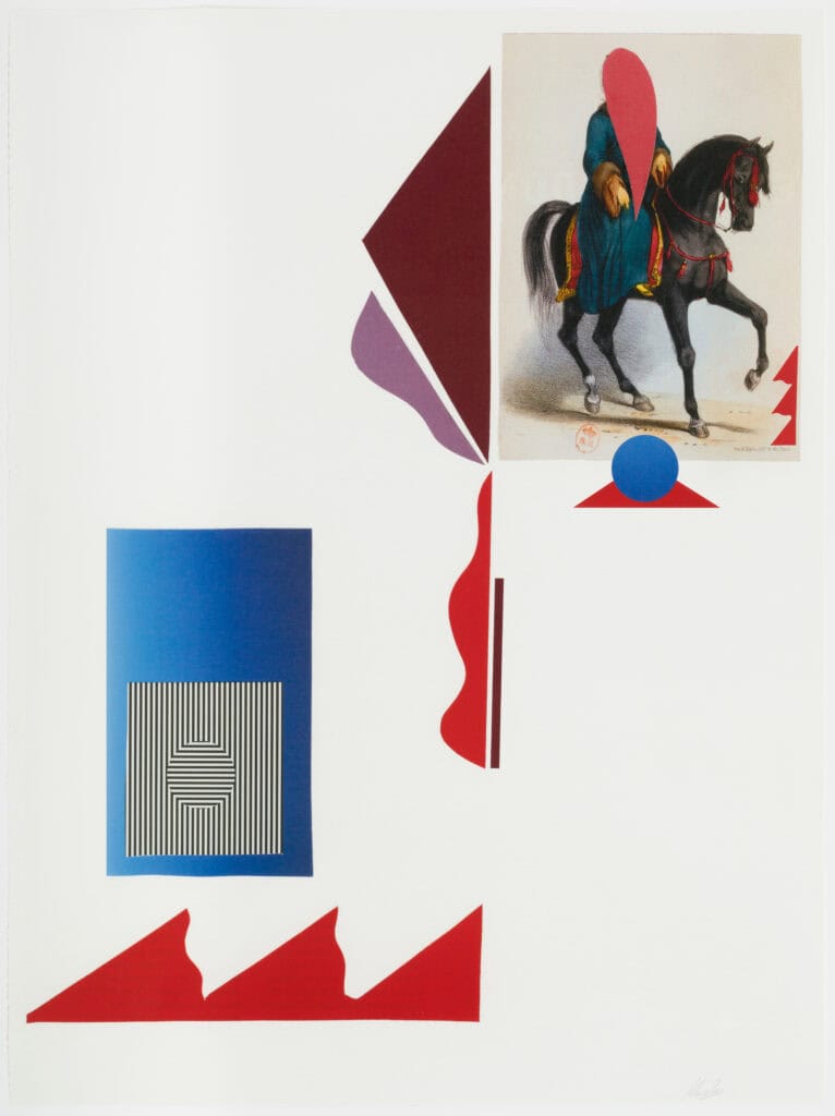 Mario Zoots, Veiled Rider, Digitally Manipulated Hand-Made Collage | First Western Art Collection