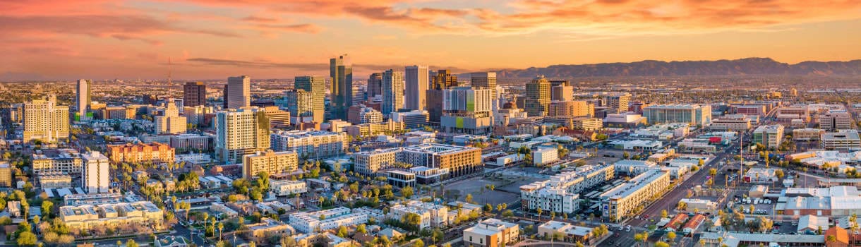 Phoenix, Arizona city at sunset