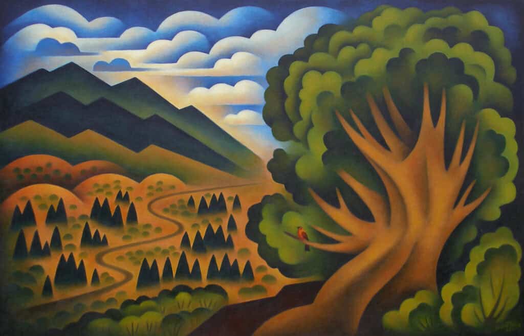 Sushe Felix, Valley Road, 2011, Acrylic on Panel, First Western Art Collection