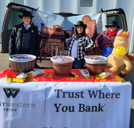 First Western Trust team members at a local community event in Rock Springs Wyoming