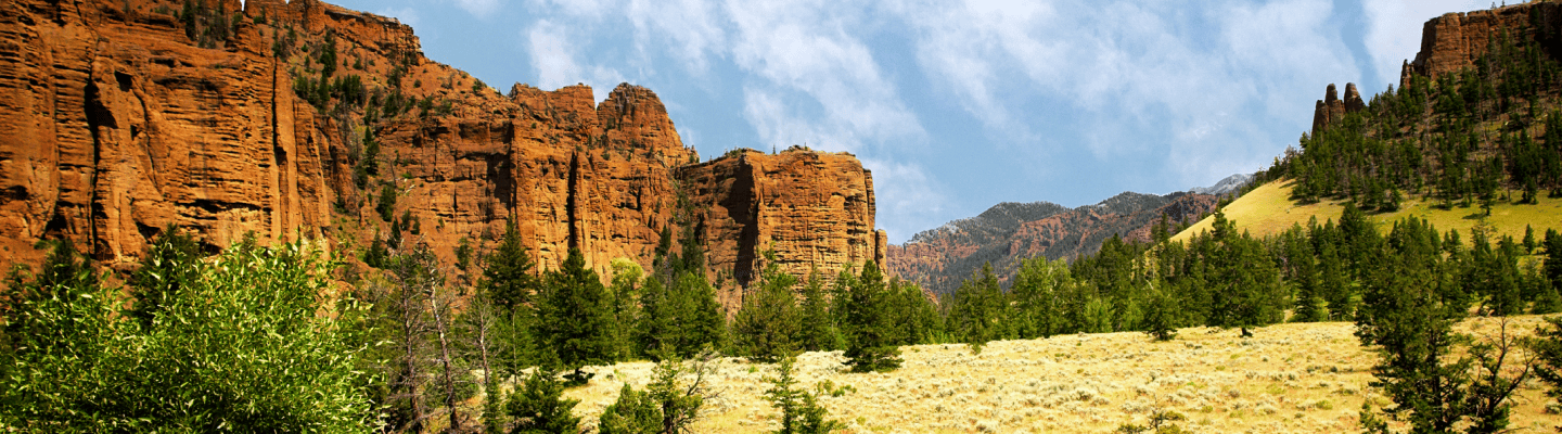 A large rock formation in Rock Springs Wyoming